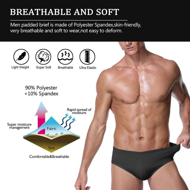 NonEcho Men Padded Brief Shapewear Shorts Butt Booster Underwear Hip-up Body Shaper Boxer Enhancer X-Large - Image 2